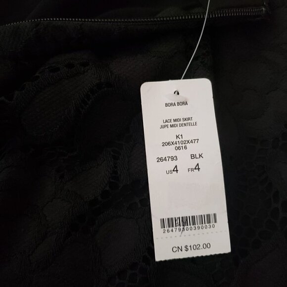 NWT Bebe black floral lace pencil skirt - Picture 10 of 11